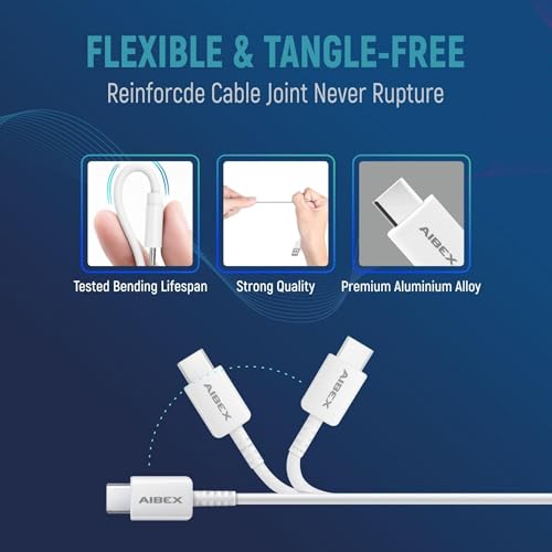 Image of Mi Xiaomi 25W Fast Charging Cable USB C Quick Charge 4.0 Sonic charge Cord Compatible with Mi, iPhone 15 Pro Samsung Galaxy Android Phone Laptop PD Charger Cable (White)