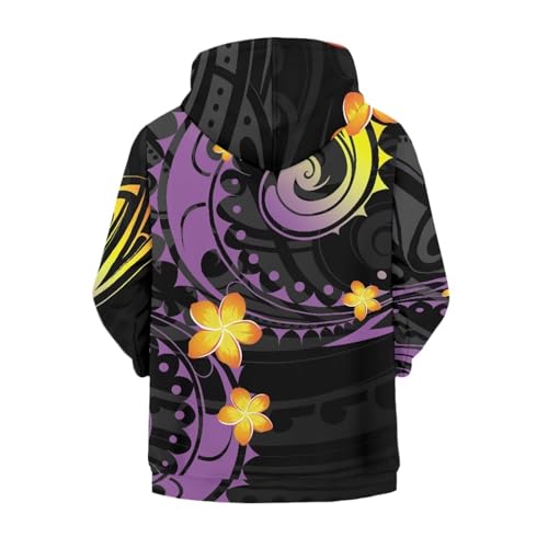 Kid's Leisure Hoodie Long Sleeve Moisture-Wicking Fabric Casual Sportswear Tropical Plant 3D Print2