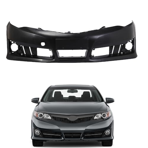 CAREONLINE New Black Front Bumper Cover Fits for 2012-2014 To-yo-ta Camry SE/SE Sport OE5211906975 TO1000379OL-FR-049/X82250906
