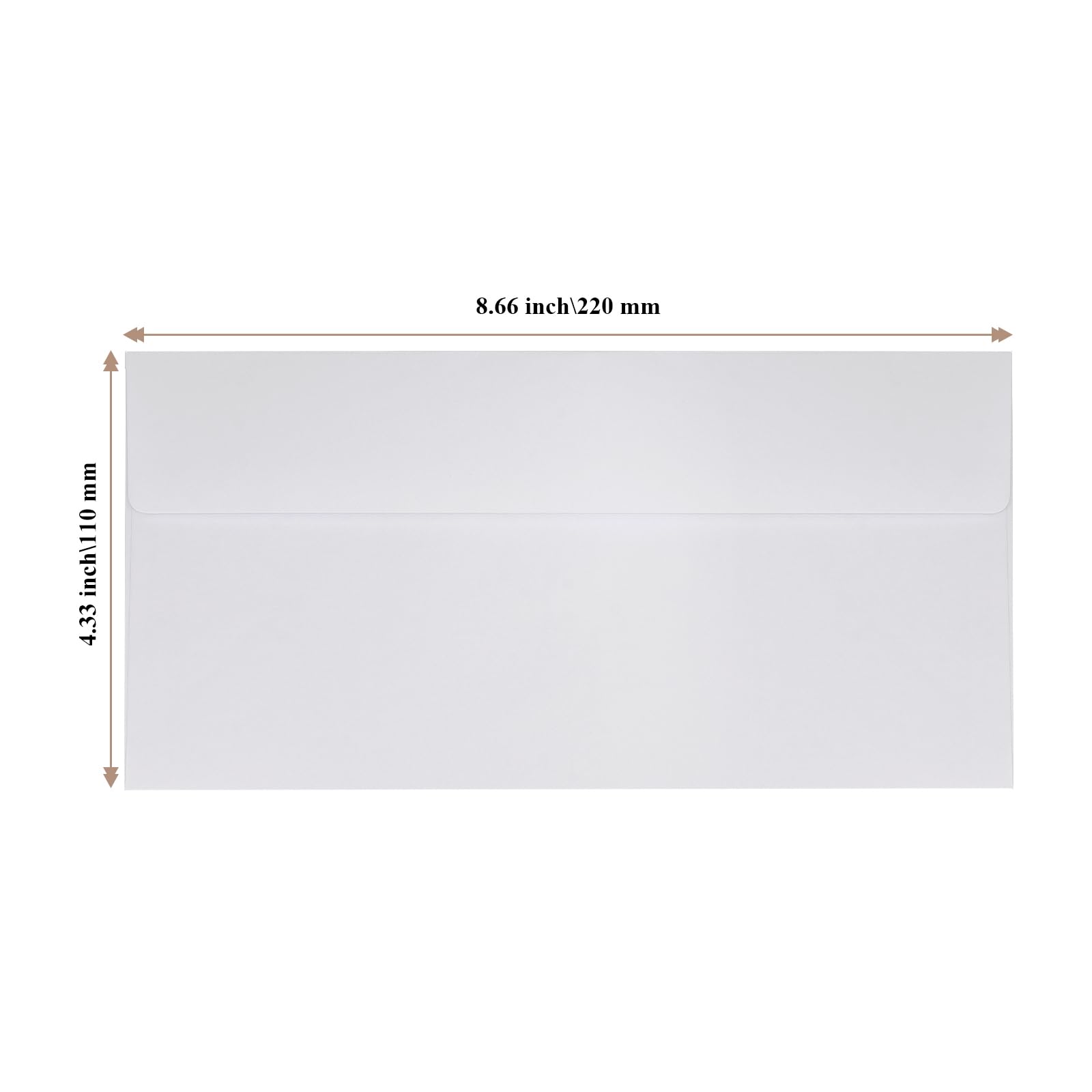 JIAYUET 400PCS 110 x 220mm DL White Letter Envelopes, 80gsm Self Seal Wallet Envelope Pocket Envelopes for Posting Mailing - Image 2