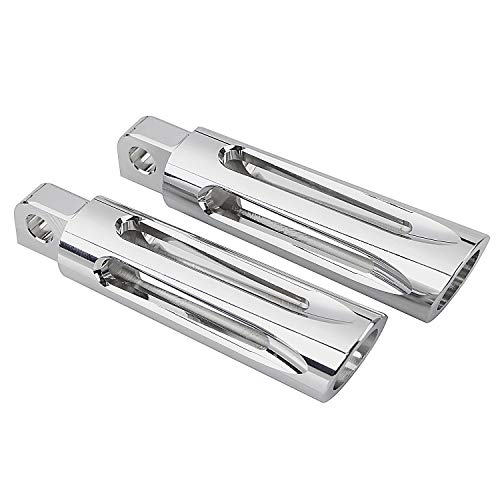 XMMT Cromo CNC Corte Reposapiés del pasajero delantero trasero Reposapiés para Harley Touring Sportster Dyna Patrimonio Softail Cover