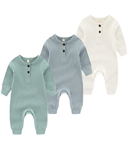 Chamie Baby Romper Newborn Knitted Jumpsuit Long Sleeve Baby Boys Girls...