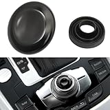 SecosAutoparts Navigation Button Joystick Console Center Button Cover 8K0998068 Fit for Audi A4 Q7 S4 2008-2015 A5 2012-2015 Q5 2013-2015 A6 2008-2011 S6 2007-2011 A8 S8 2004-2010 Replace Knob