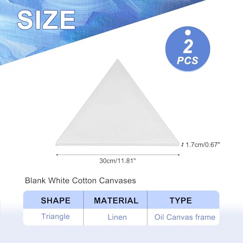 Evite deformaciones con el tablero de lienzo triangular PATIKIL de 12x12 para óleo y acrílico 3