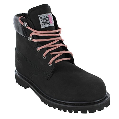 Safety Girl GS004-BLK-6M Safety Girl II Soft Toe Work Boots - Black - 6M, English, Capacity, Volume, Leather, 6M, Black ()