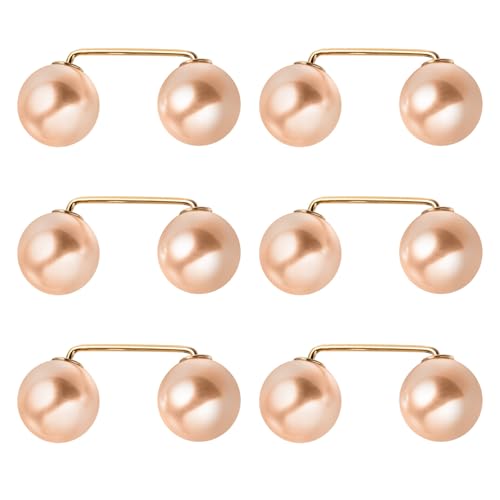 ifundom Broches de Perlas Imitación 6 Piezas Hebilla de Seguridad, Imperdibles para Mujer, Decoración de Solapa y Accesorios de Ropa, Pin de Solapa para Vestidos, Faldas y Suéteres