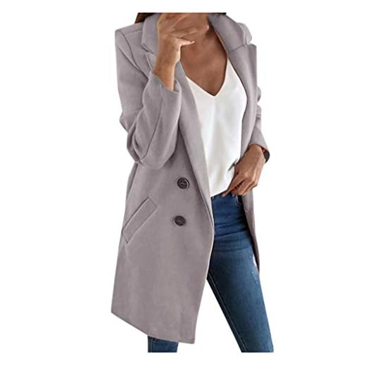 Manteau Femme Hiver Long Elegant Grand Taille en Laine Chaud Trench Coat Chic Pas Cher A La Mode Vintage Veste Coupe Vent