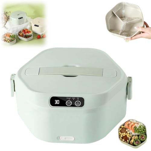 Contenitore per il pranzo elettrico, riscaldato, per uomini e donne, isolato e autoriscaldante, riscaldamento rapido, senza fili, ricaricabile, alimentato a batteria, con contenitori per conducenti