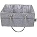 Monond PDTXCLS HOMIEBUDS SPPRANDOM Yasirona ARDOUR VAN Baby Diaper Caddy Organizer by Devray | Nursery Storage Bin | Grey Leather Pu Handles and Top Trim with 5 Compartments
