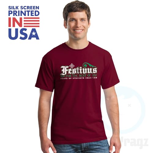 DIRTYRAGZ Men's Festivus for The Rest of Us T-Shirt 2XL Maroon