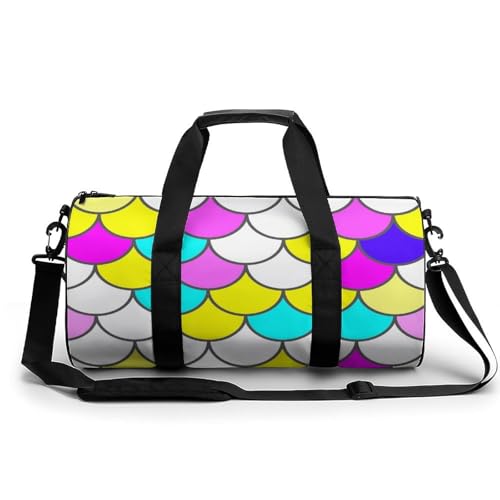Sac de voyage écailles colorées idéal pour vos escapades et week-ends