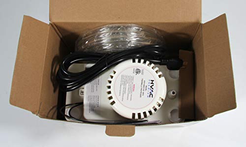 Hvac Premium Condensate Removal Pump – Tank Pump 2.2L Rtp15Ws115V With 3/8" X 15' Pipe All In White – Automatic Safety Switch Sensor - 115V/60Hz #TOP5