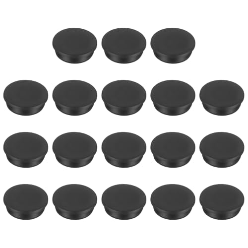 Image of MECCANIXITY 18pcs T-Shaped Silicone Plugs 48.5mm 1-29 /32 Inch Dia Snap in Plug Hole Seal Cover Round Rubber Stopper for 47.5-48.5mm Holes Kitchen Rubber Bulkheads Waterproof Sealing, Black
