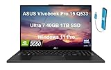 Asus ZenBook 15 Pro OLED 15.6/ FHD (Intel 13th Gen Core i7-13620H, 40GB DDR5 RAM, 1TB SSD, RTX 3050 6GB) Workstation & Business Laptop, 10-Hr Battery Life, Backlit, Webcam, IST Cable, Win 11 Black