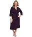 Jockey Women's Plus-Size Cotton Long Robe, Eggplant, 2X