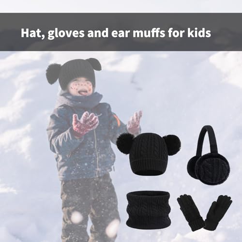 Bonnet doux enfants et écharpe isolante multi-accessoires - 7