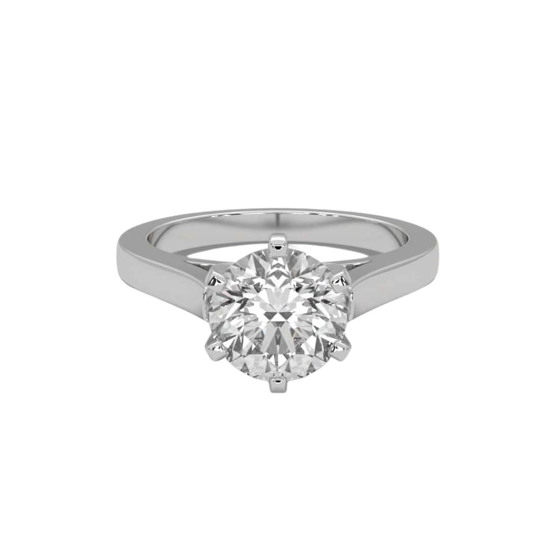 2 Ct. Certified Moissanite Tiffany Inspired Round Solitaire Ring for Women & Men, 925 Sterling Silver, 18k Gold Plated, Cathedral Set 6 Claw Design, Luxury Gift for Her-image-13
