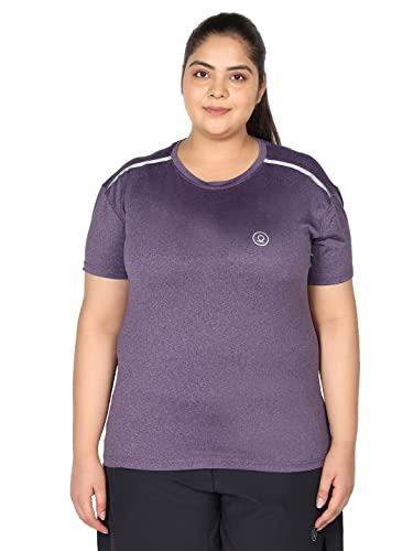 Image of CHKOKKO Women's Polyester Round Neck Regular Fit Gym Sports T-Shirt