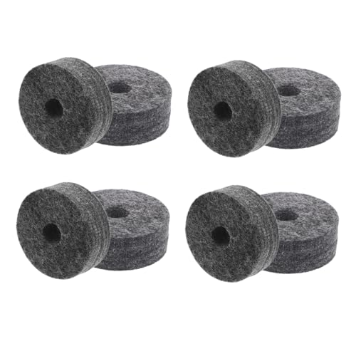 Yardwe 8Pcs Drum Cymbal Felt Pads Set Non Slip Design for Enhanced Sound Quality Noise Reduction and Stability Compatible with All Drum Kits for Practice and Performance