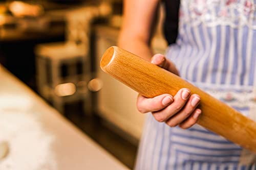 Honglida Classic French Rolling Pins Bamboo Wooden Rolling Pin For Baking Pizza Dough Pie Cookie, 18-Inch #TOP3