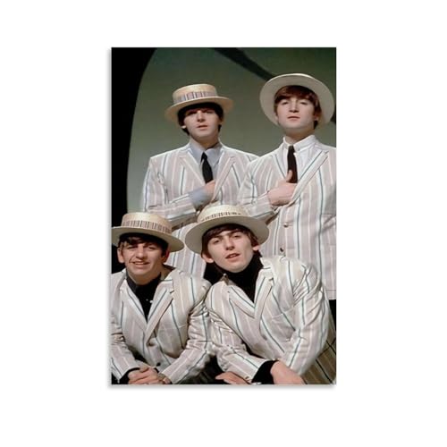 LUISAS Poster décoratif sur toile The Beatles – Impression d’art moderne pour chambre à coucher – 30 x 45 cm - Les Beatles, Paul McCartney, John Lennon, RIngo Starr, George Harrison LUISAS Poster décoratif sur toile The Beatles - Impression d'art moderne pour chambre à coucher - 30 x 45 cm