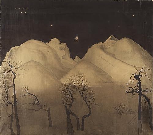 Affiche Toile Nuit d'hiver Sohlberg d'art portrait premium
