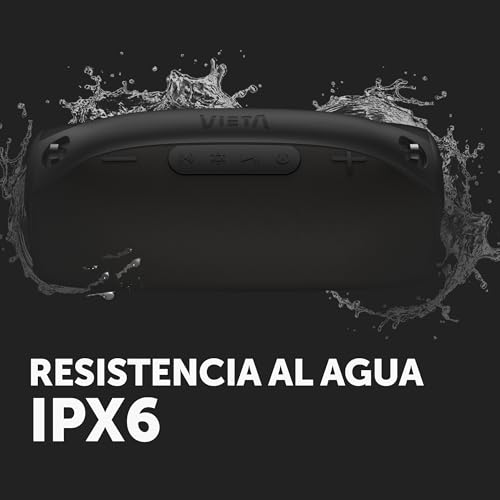 Miniatura 6 de Vieta Pro Altavoz Bluetooth Potente de 100W, Impermeable con USB C, 15H Batería | Altavoz Bluetooth Grande Autoamplificado HiFi Portátil | Speaker Parlante TWS con bocina y Luces Mini Thunder 2