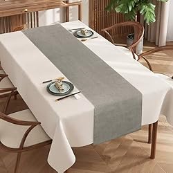 Linen Table Runner, Reversible Double Layer