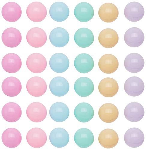 Image of Amazon Basics BPA-Free Ball Pit Balls with Storage Bag, Crush-Proof Plastic for Toddlers Kids 12+ Months Play, 6 Pastel Colors, 1000 Count