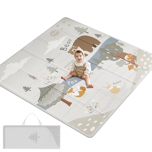 Image of Fodoss Baby Play Mat, 59x59inch Play Mat, 0.4 in Thick Waterproof Playmat