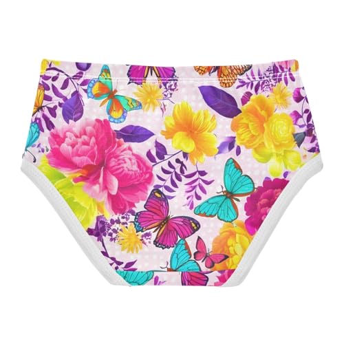 Cartoon Toddler Underwear Floral 2t Cotton Panties Little Girl Vibrant Colorful Floral Pink Undies Kids Briefs2