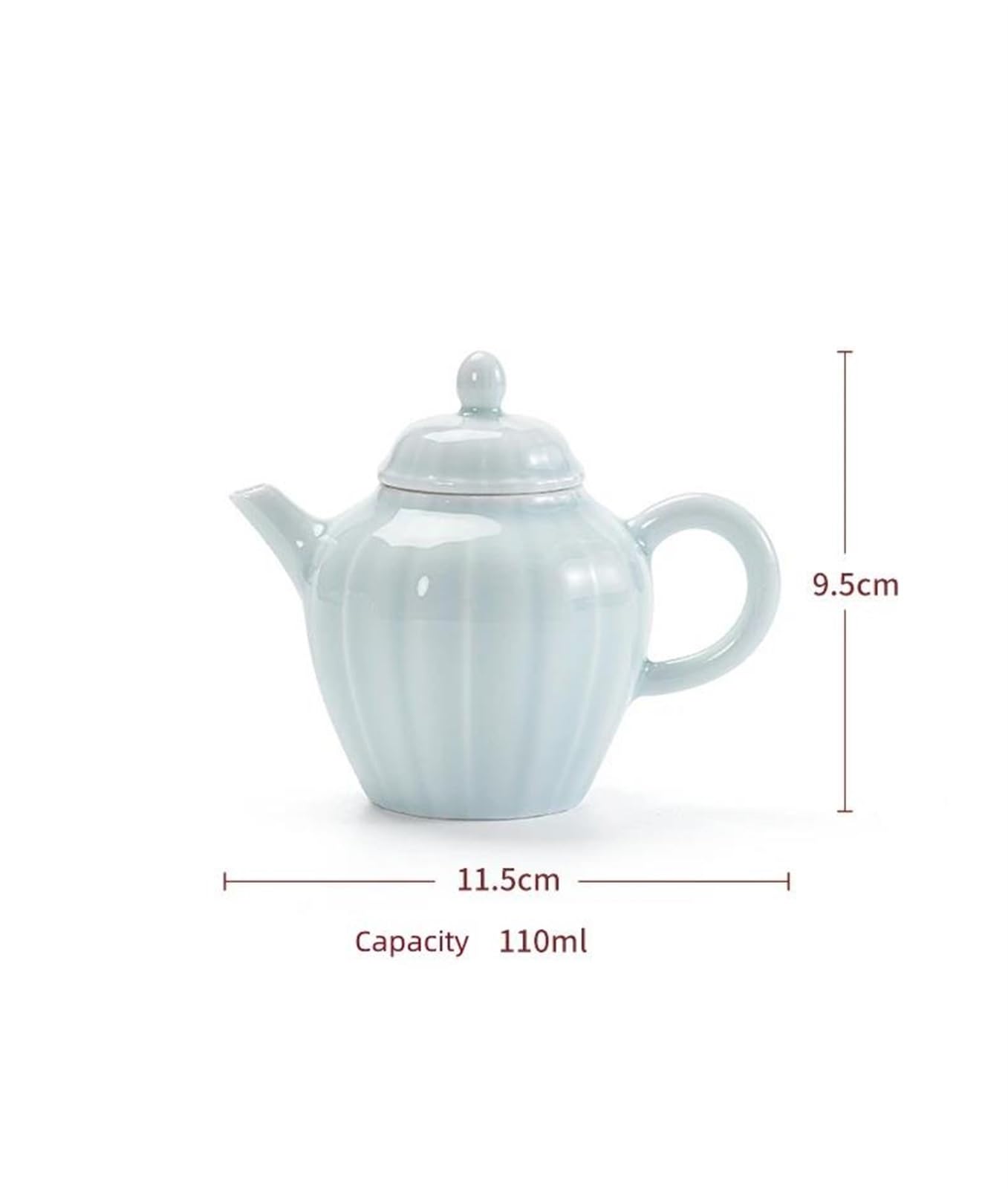 Ceramiczny czajniczek w stylu chińskim， Zestaw do popołudniowej herbaty Chiński Celadon Niebieski Ceramiczny Czajnik Zestaw do ceremonii herbacianej Mleko Oolong Herbata Tie Guan Yin Jaśmin Zestaw do