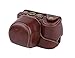 Produktbild PDXD-share Schutztasche PU-Leder Kamera Tasche für Sony Alpha A6000 A6300 Kamera mit 16-50mm Objektiv (Kaffee)