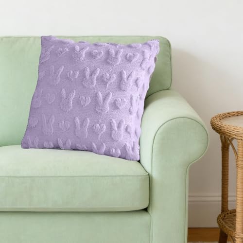 Taie d'oreiller lapin de Pâques en coton pour décoration de canapé - 7