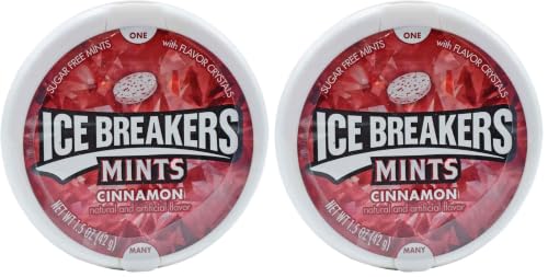 Image of Ice Breakers Ice Breaker Cinnamon Sugar Free Mints, 42 Gm (Pack of 2)
