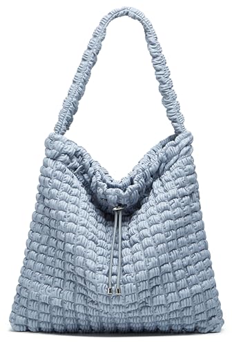 Image of Purses for Women Vegan Leather Bag Bubble Purse Shoulder Bag Slouchy Crossbody Hobo Satchel Messenger Bag 2024
