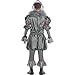 Party City Tattered Pennywise Halloween Costume for Adults, IT Chapter Two, Standard, with Jumpsuit, Mask and Collar Multicolor