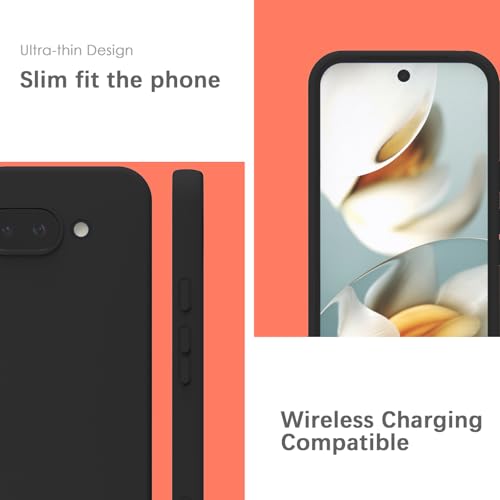 Image of Silicone Back Cover Case for Google Pixel 10a | Slim & Anti-Scratch | Camera Protection | Matte Finish - Black