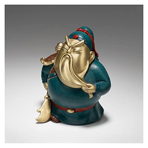 Statue de Guan Gong figurine en métal pour offrir un cadeau de bureau unique
