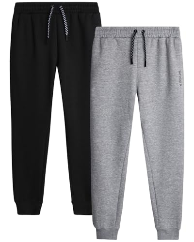 Spyder Mens Active Jogger Sweatpants - 2 Pack Athletic Fleece Workout Gym Joggers with Pockets and Drawcord (Sizes: S-XXL)