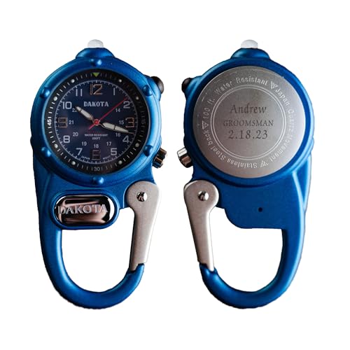 Personalized Outdoor Gear & Workwear for Men – Engraved Backpacker Mini Clip Watch, Customized Gifts for Dad, Husband, Boyfriend & Groomsmen – Birthday & Father’s Day Gift Ideas