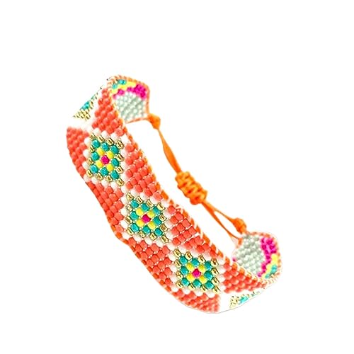 Image of Bracelet Handwoven Beads (1:Sunset Orange)