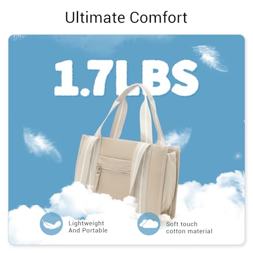 Image of ACUARIO Tote Bag for Women, Work Tote Handbag with Pockets, Shoulder Bag for Office Business Travel Daily Commute