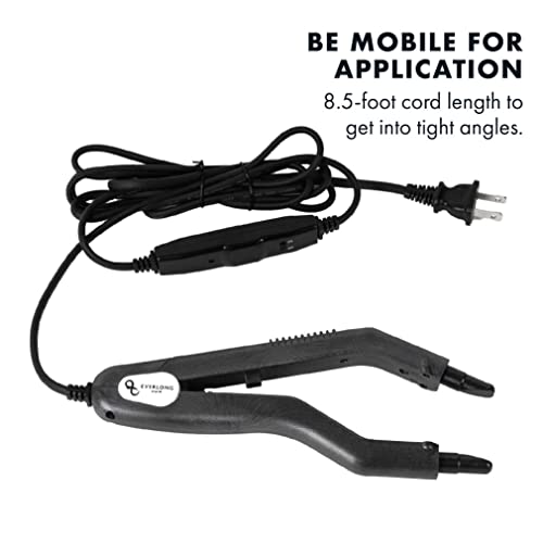 Hair Extension Fusion Bonding Tool by Everlong Hair, Patented Professional Grade Ergonomic Patented Design Keratin Glue Melting Connector Wand U-tip, Keratip, Fusion 100% Remy Human Hair Extensions