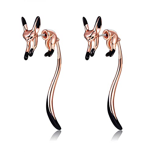 Fuchs Ohrringe Langer Schwanz Temperament Schöne Baumeln Ohrringe Schmuck Für Frauen Mädchen Cover
