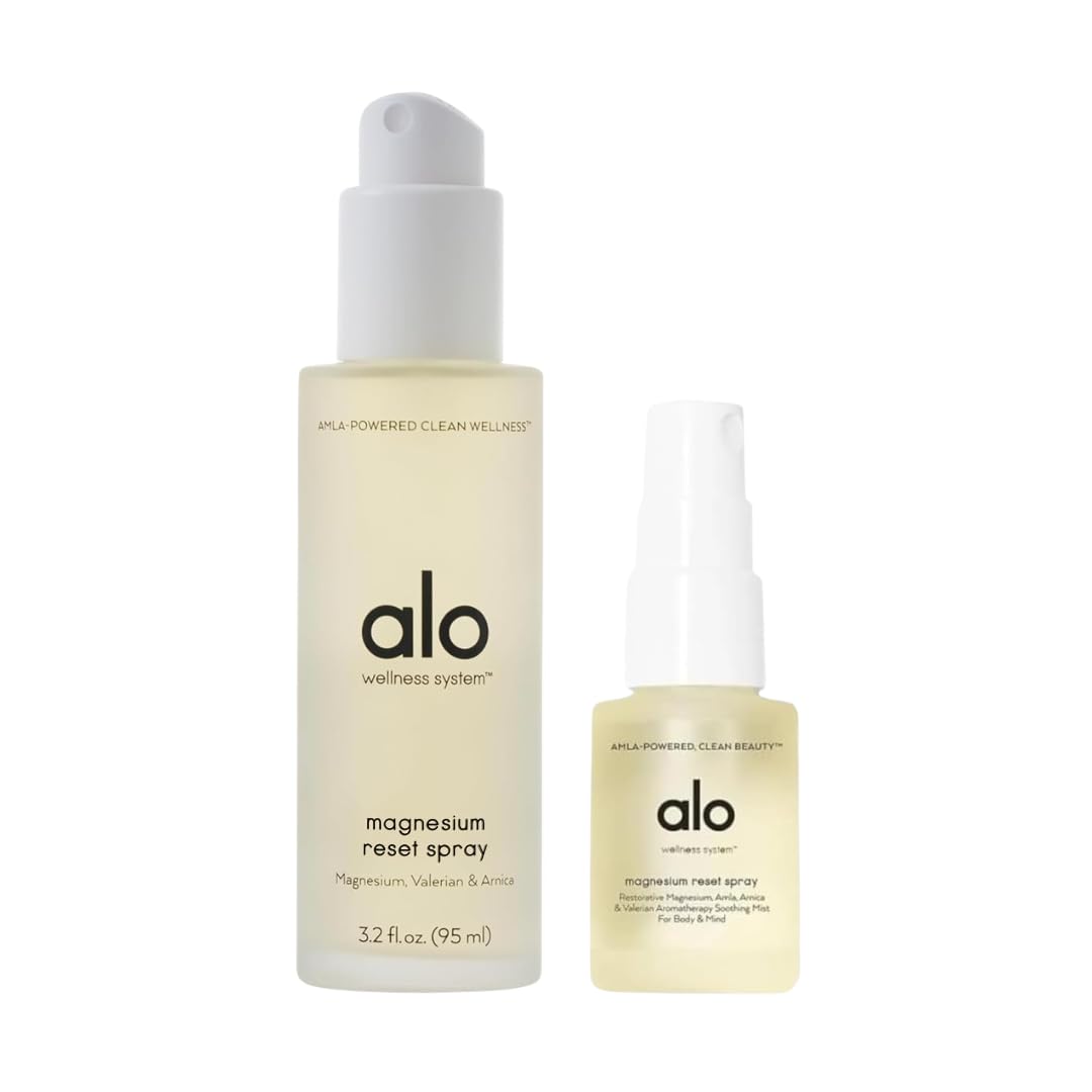 Amazon.com: Alo Magnesium Oil Spray + Mini | Sleep & Relaxation + Muscle  Recovery | Fast-Absorbing Magnesium with Valerian Root, Arnica & Essential  Oils | Non-Sticky Body & Pillow Mist | 3.2 +