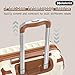 Melalenia Luggage Sets 7 Piece Hard Shell Carry on Suitcase with Spinner Wheels and TSA Lock, Lightweight Travel Duffel Bag for Women, Beige Brown