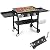 Warmounts Propane BBQ Grill, Foldable Outdoors Propane Grill, 45000 BTU Stainless Steel Gas Grill, 3 Burners Table Top Griddle with Wheels&Folding Shelves For Backyard Patio Barbecues, Camping