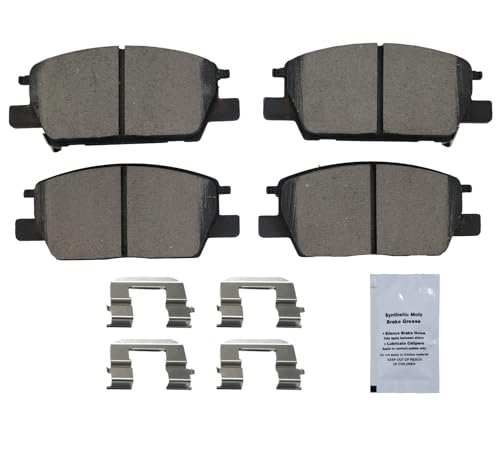 Image of HUSCH D1913 Front Ceramic Brake Pads Kit Fit For Buick LaCrosse 2017-2019, For Chevrolet Equinox 2018-2020, For GMC Terrain 2018-2020