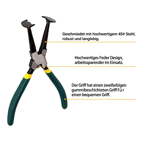 aleawol 15-delige zuigerring spanbandset, zuigerringspanbandset met 14 spanbanden 62-140 mm en 1 tang, auto motor zuigerring compressor tang set gereedschap zuigerspanband - Afbeelding 5